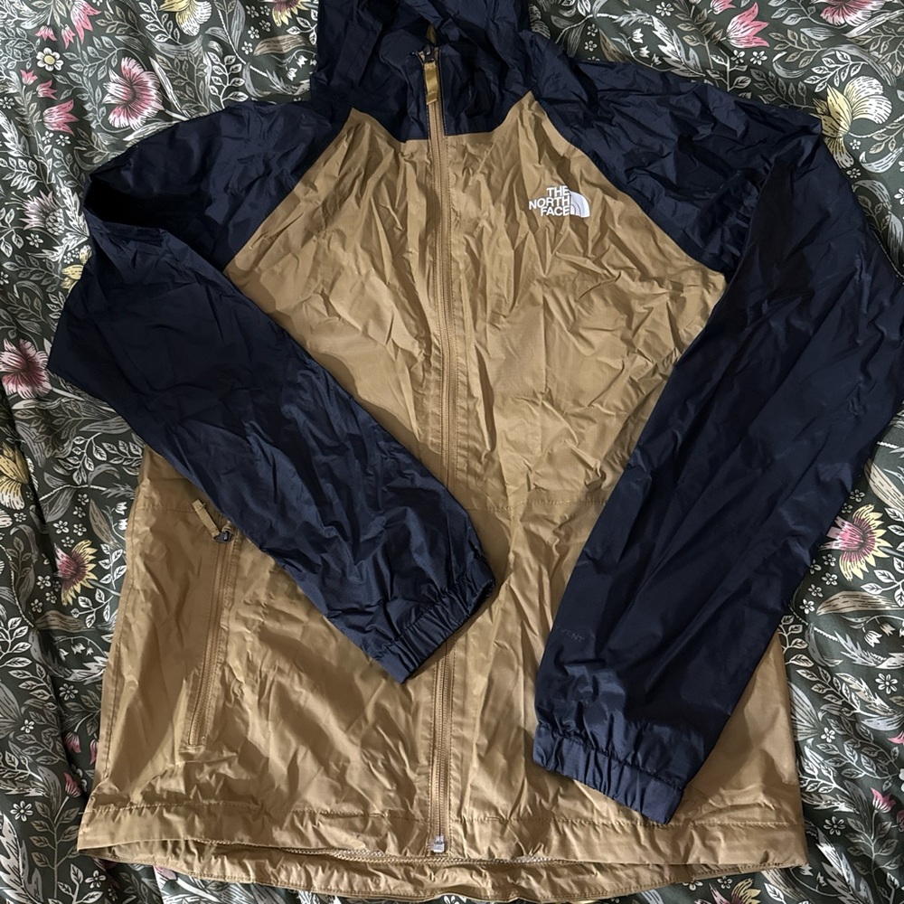 The North Face Tan and Black Windbreaker